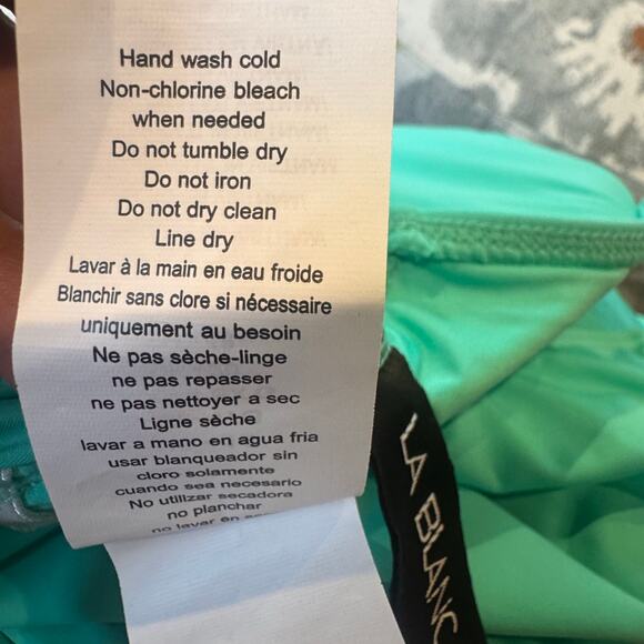 La Blanca Island Goddess Lingerie One Piece Swimsuit Seafoam Size 16 NWT - Picture 9 of 11